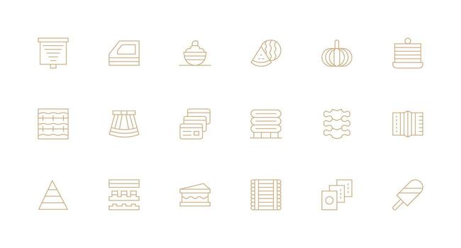 18 mínimo línea diseños para en capas íconos alta resolución íconos para ninguna plataforma vector