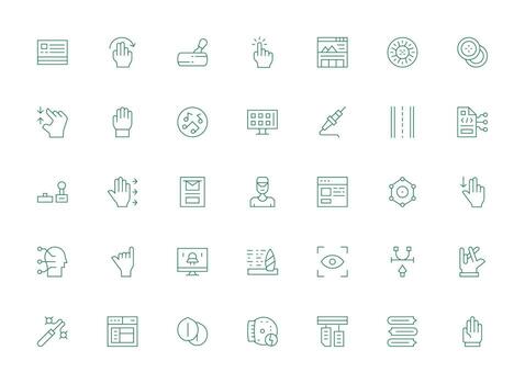 35 Light Line Vectors for Interface Theme Scalable Icons for All Themes