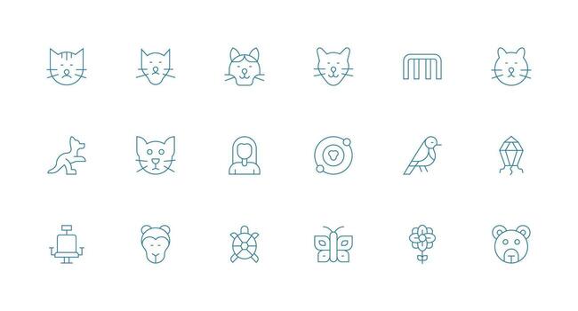 18 mínimo línea íconos para lineal gráficos simplificado icono paquete para visual herramientas vector