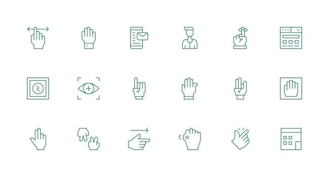 Minimal Line Style Ux Icons with 18 Vectors Web Icon Collection