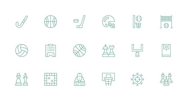 Gameplay Set with 18 Minimal Line Icons Flexible Icon System for Web Interfaces vector