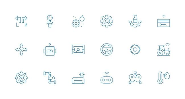 controlar icono colección con 18 mínimo línea diseños lleno icono biblioteca para ui diseñadores vector