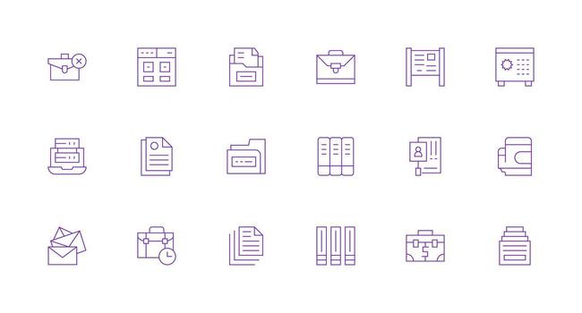 Documents featuring 18 Icons in Minimal Line Design Icons Built for Visual Consistency Pack vector