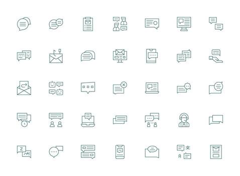 Light Line Icons from Reply Set with 35 Vectors Icon Pack for UI