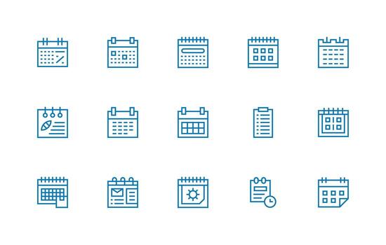 15 Icons for Reminders in Regular Line Format Quick Access Icons for UI Development vector