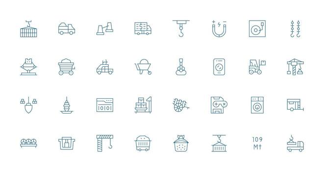 Thin Line Icons from Load Set with 32 Vectors Icons Built for Visual Consistency Pack