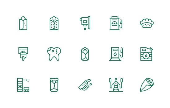 Regular Line Icons from Filling Set with 15 Vectors Dashboard Icon Series