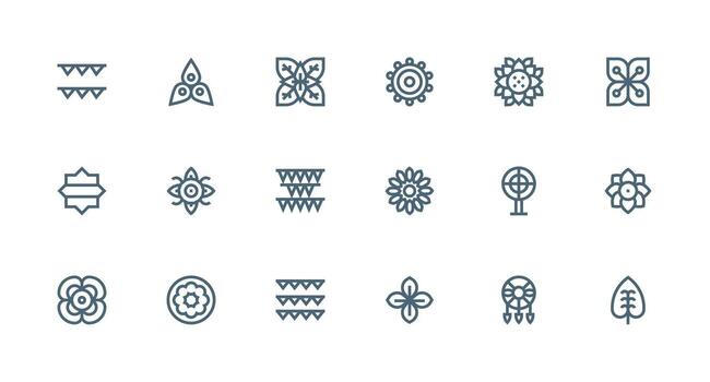 Strong Stroke Line Icons from Motif Set with 18 Vectors UI Icon Set