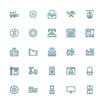25 Medium Stroke Outline Vectors for Loading Theme Optimized Icon Pack for Digital Products