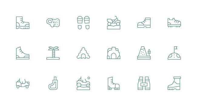 18 Minimal Line Vectors for Terrain Theme Scalable Icons for All Themes