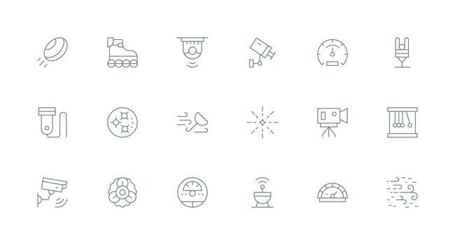 Minimal Line Icons from Motion Set with 18 Vectors Complete Icon Bundle for Web Design