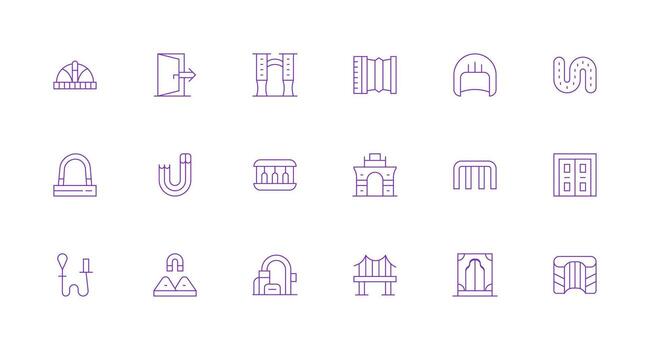 18 Icons for Passage in Minimal Line Format Modern Icon Set vector