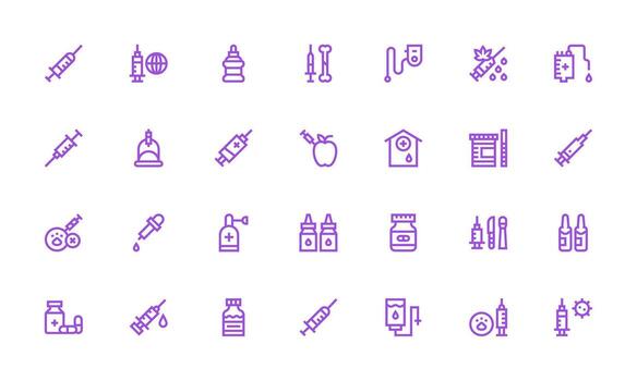 28 Bold Line Style Icons from Injection Collection Flexible Icon System for Web Interfaces vector