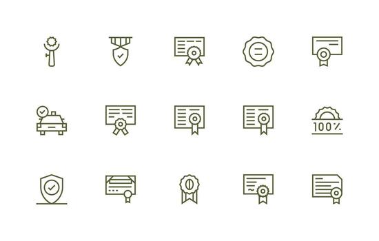 Licensed featuring 15 Icons in Regular Line Design Minimal Icon Pack vector