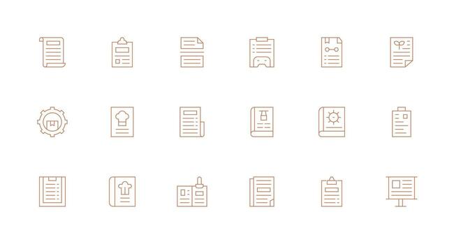 18 Minimal Line Icons for Instructions Graphics Neatly Designed Icons for Web Platforms vector