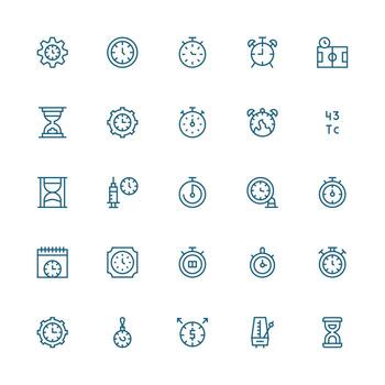 medio carrera contorno íconos desde sincronización conjunto con 25 vectores ordenado icono conjunto