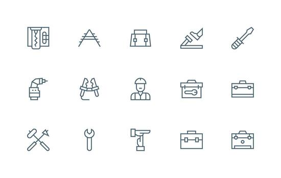 Handyman including 15 Regular Line Illustrations Neatly Designed Icons for Web Platforms vector