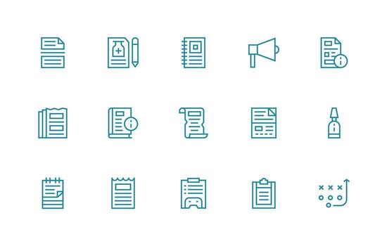 Instructions Design Icons featuring 15 in Regular Line Style Multi-Style Icons for Creative Projects vector