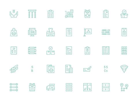 Order Design Icons featuring 35 in Light Line Style Full Icon Library for UI Designers vector