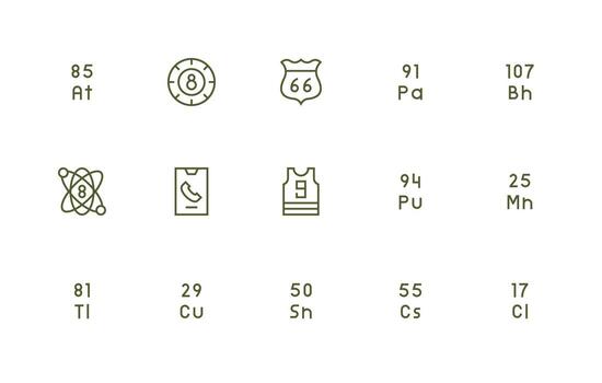 regular línea íconos desde número conjunto con 15 vectores diseño icono colección