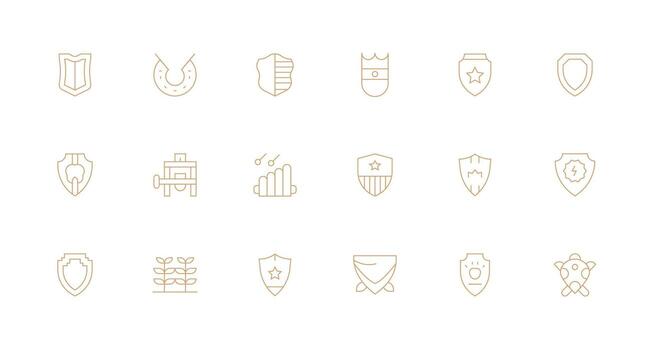 Minimal Line Style Robust Icons with 18 Vectors Pixel Perfect Icon Set