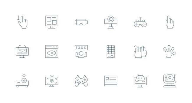 Minimal Line Icons from Interactive Set with 18 Vectors Design Ready Icon Set for Teams