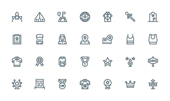 Top featuring 28 Icons in Bold Line Design UI and UX Focused Icon Collection vector