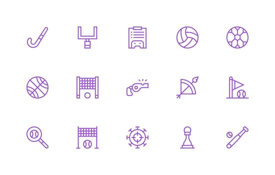 15 Regular Line Style Icons from Gameplay Collection Icon Set vector