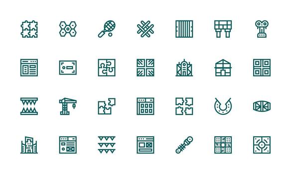 Bold Line Icons from Framework Set with 28 Vectors Reliable Icons for All Interfaces
