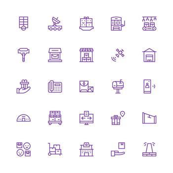 medio carrera contorno íconos desde recepción conjunto con 25 vectores básico icono serie