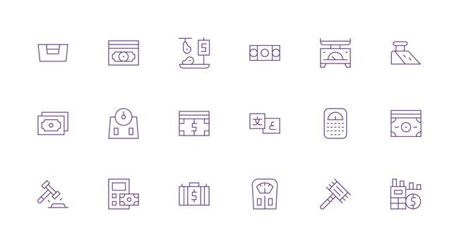 Pound featuring 18 Icons in Minimal Line Design Modern Icon Set vector
