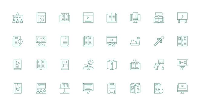 Tutorial featuring 32 Icons in Thin Line Design Reliable Icons for All Interfaces vector