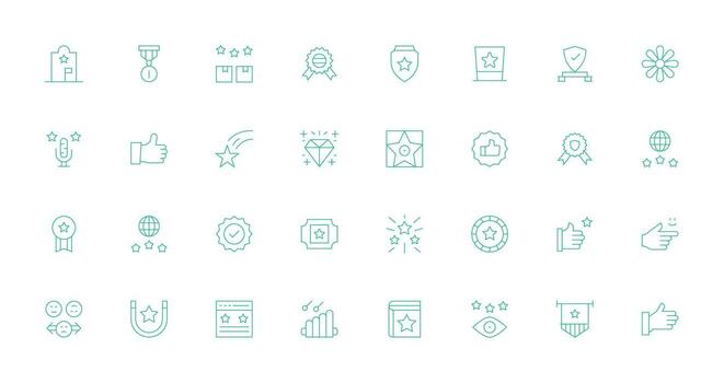 Thin Line Icons from Excellent Set with 32 Vectors Neatly Designed Icons for Web Platforms