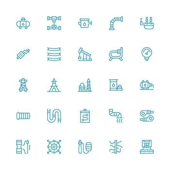 25 medio carrera contorno íconos para tubería gráficos usuario interfaz íconos para digital productos vector