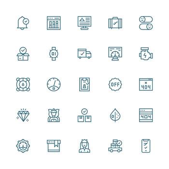 medio carrera contorno íconos desde estado conjunto con 25 vectores organizado glifo íconos para rápido diseño