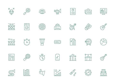 Light Line Icons from Performance Set with 35 Vectors Design Icon Pack