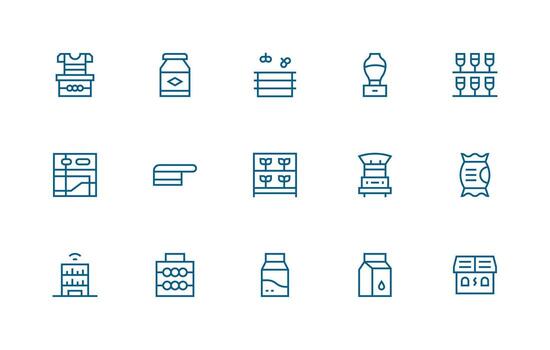 estante visual paquete conteniendo 15 regular línea íconos píxel Perfecto icono conjunto vector