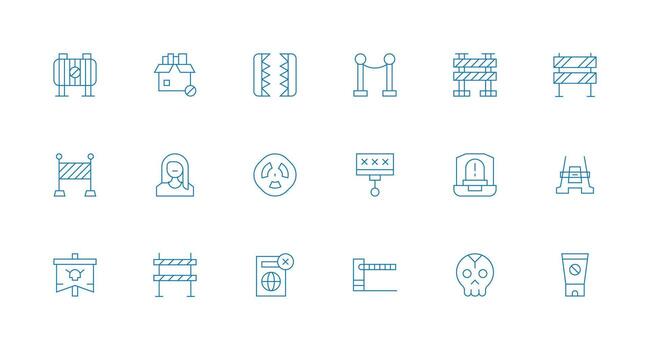 No entrada incluso 18 mínimo línea ilustraciones escalable íconos para multiplataforma interfaces vector