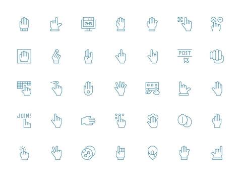 Light Line Icons from Click Set with 35 Vectors Minimal Icon Pack