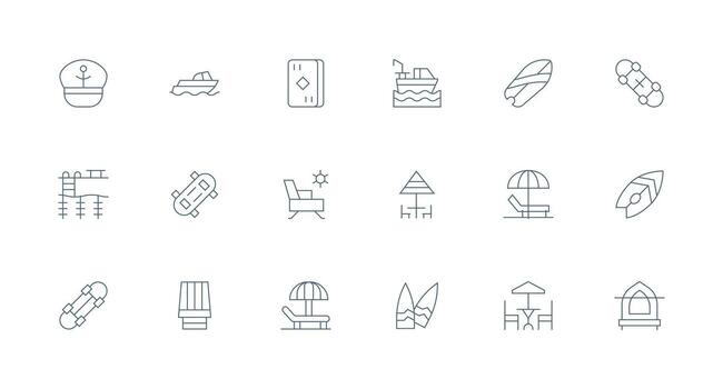 Deck including 18 Minimal Line Illustrations Icons Built for Visual Consistency Pack vector