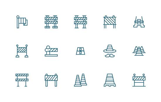 UnnamedKeyword Visual Pack containing 15 Regular Line Icons Sharp Icons for Presentations vector