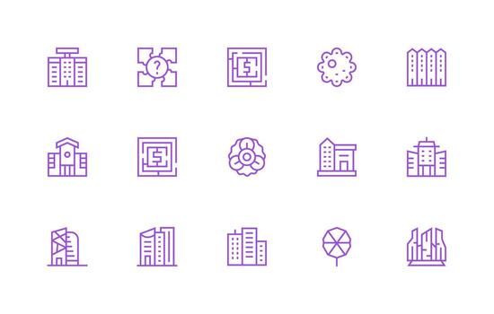 complejo icono conjunto con 15 regular línea gráficos equilibrado icono conjunto para funcional diseño vector