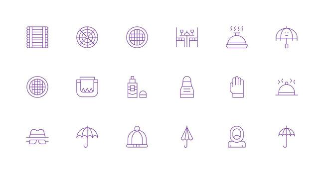 Cover Visual Pack containing 18 Minimal Line Icons Core Icon Collection for Daily Tasks vector
