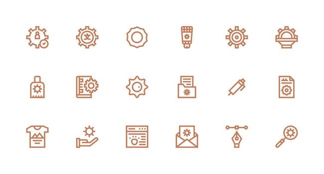 fuerte carrera línea estilo personalizar íconos con 18 vectores personalizable icono serie para móvil pantallas