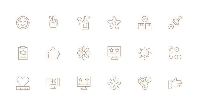 Good Icon Set with 18 Minimal Line Graphics Professional Icon Pack for Development Work vector