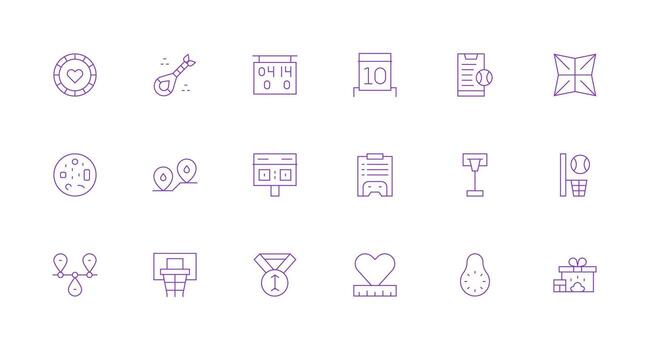 Points Icon Collection with 18 Minimal Line Designs Multi-Style Icons for Creative Projects vector