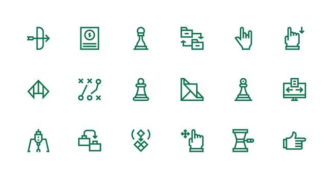 Move Icon Collection with 18 Strong Stroke Line Designs Scalable Icons for All Themes vector