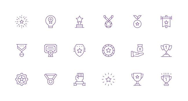 Outstanding Set with 18 Minimal Line Icons Essential Icon Collection vector