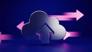 nuvem Envio e baixar seguro dados transferir com ai tecnologia video