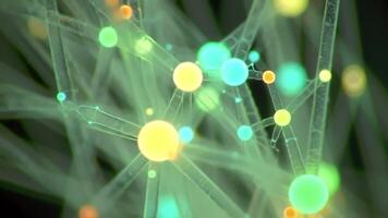 abstrakt neuralt nätverk anslutningar och data strömma video